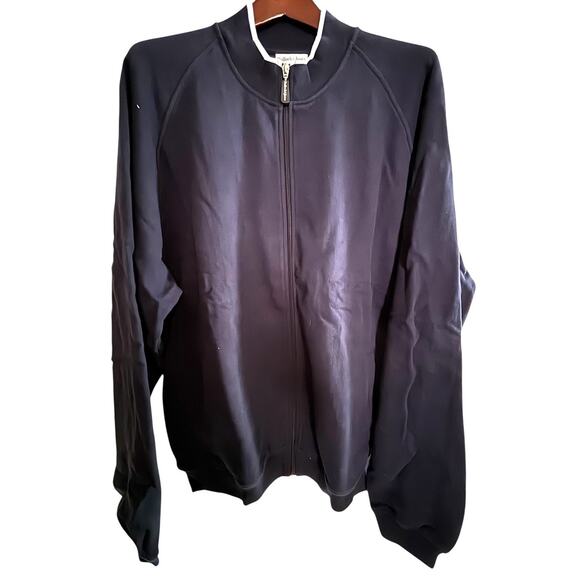 Bullock & Jones XL Zip Up Sweatshirt Navy Blue L/S Full Zip Jacket NWT - Picture 3 of 6